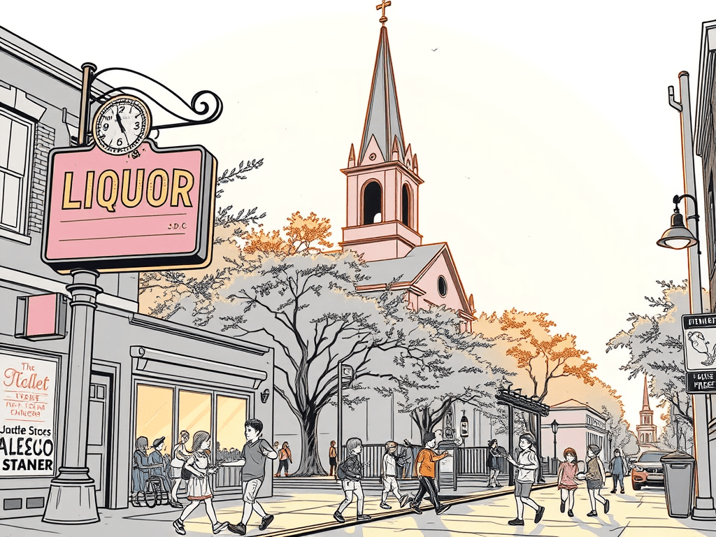 Church, park, liquor&nbsp;store